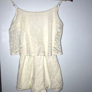 Aeropostale white romper💛